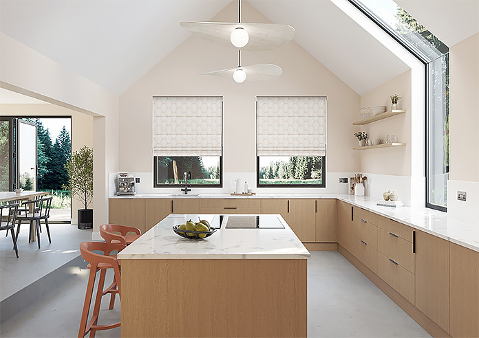 Gentle Palm, Natural - Motorised Roman Blind - Image 8